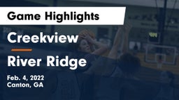 Creekview  vs River Ridge  Game Highlights - Feb. 4, 2022