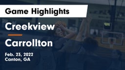 Creekview  vs Carrollton  Game Highlights - Feb. 23, 2022
