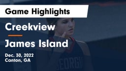 Creekview  vs James Island  Game Highlights - Dec. 30, 2022
