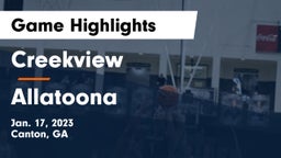 Creekview  vs Allatoona  Game Highlights - Jan. 17, 2023