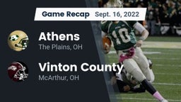 Recap: Athens  vs. Vinton County  2022