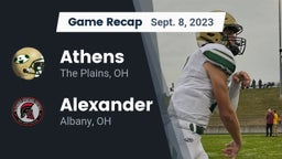 Recap: Athens  vs. Alexander  2023