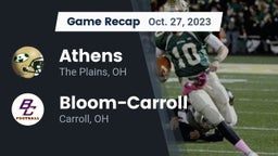 Recap: Athens  vs. Bloom-Carroll  2023