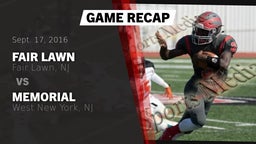 Recap: Fair Lawn  vs. Memorial  2016