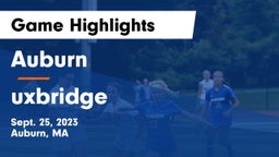 Auburn  vs uxbridge Game Highlights - Sept. 25, 2023