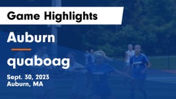 Auburn  vs quaboag Game Highlights - Sept. 30, 2023