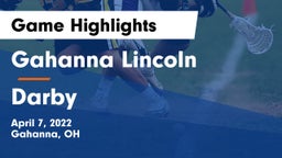 Gahanna Lincoln  vs Darby  Game Highlights - April 7, 2022
