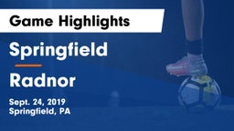 Springfield  vs Radnor  Game Highlights - Sept. 24, 2019