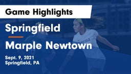Springfield  vs Marple Newtown  Game Highlights - Sept. 9, 2021