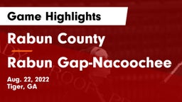 Rabun County  vs Rabun Gap-Nacoochee  Game Highlights - Aug. 22, 2022