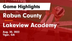 Rabun County  vs Lakeview Academy  Game Highlights - Aug. 30, 2022