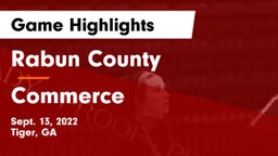 Rabun County  vs Commerce  Game Highlights - Sept. 13, 2022