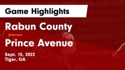 Rabun County  vs Prince Avenue  Game Highlights - Sept. 15, 2022