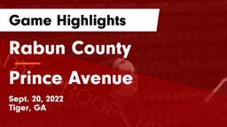 Rabun County  vs Prince Avenue  Game Highlights - Sept. 20, 2022