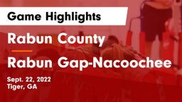 Rabun County  vs Rabun Gap-Nacoochee  Game Highlights - Sept. 22, 2022