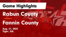 Rabun County  vs Fannin County  Game Highlights - Aug. 21, 2023