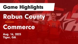 Rabun County  vs Commerce  Game Highlights - Aug. 16, 2023