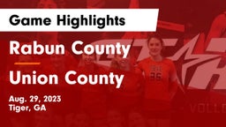Rabun County  vs Union County  Game Highlights - Aug. 29, 2023