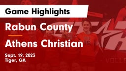 Rabun County  vs Athens Christian  Game Highlights - Sept. 19, 2023