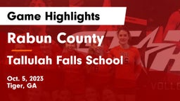 Rabun County  vs Tallulah Falls School Game Highlights - Oct. 5, 2023