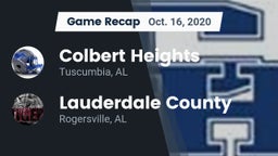 Recap: Colbert Heights  vs. Lauderdale County  2020