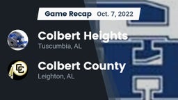 Recap: Colbert Heights  vs. Colbert County  2022