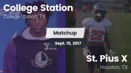 Matchup: College Station vs. St. Pius X  2017