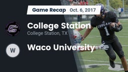 Recap: College Station  vs. Waco University 2017