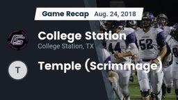 Recap: College Station  vs. Temple (Scrimmage) 2018