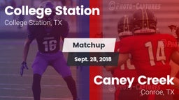 Matchup: College Station vs. Caney Creek  2018