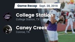 Recap: College Station  vs. Caney Creek  2018