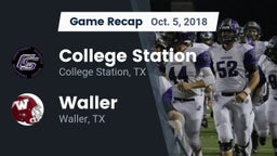 Recap: College Station  vs. Waller  2018