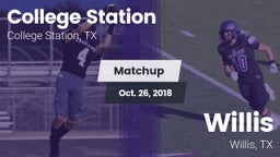 Matchup: College Station vs. Willis  2018