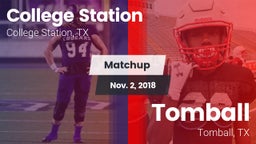 Matchup: College Station vs. Tomball  2018