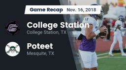Recap: College Station  vs. Poteet  2018