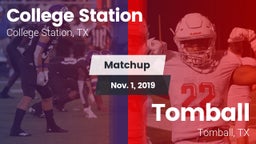 Matchup: College Station vs. Tomball  2019