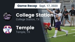 Recap: College Station  vs. Temple  2020