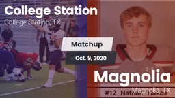 Matchup: College Station vs. Magnolia  2020