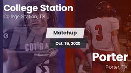 Matchup: College Station vs. Porter  2020