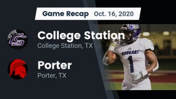 Recap: College Station  vs. Porter  2020