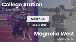 Matchup: College Station vs. Magnolia West  2020