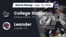 Recap: College Station  vs. Leander  2022