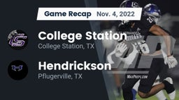 Recap: College Station  vs. Hendrickson  2022
