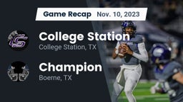 Recap: College Station  vs. Champion  2023