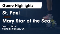 St. Paul  vs Mary Star of the Sea Game Highlights - Jan. 21, 2020