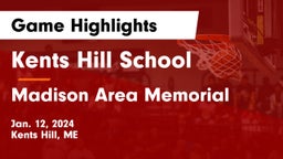 Kents Hill School vs Madison Area Memorial  Game Highlights - Jan. 12, 2024