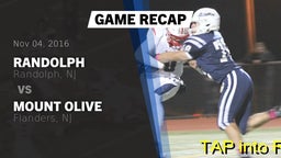 Recap: Randolph  vs. Mount Olive  2016