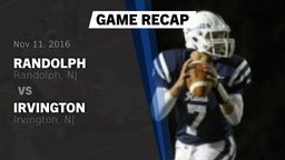 Recap: Randolph  vs. Irvington  2016
