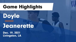 Doyle  vs Jeanerette  Game Highlights - Dec. 19, 2021