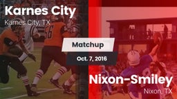 Matchup: Karnes City High vs. Nixon-Smiley  2016
